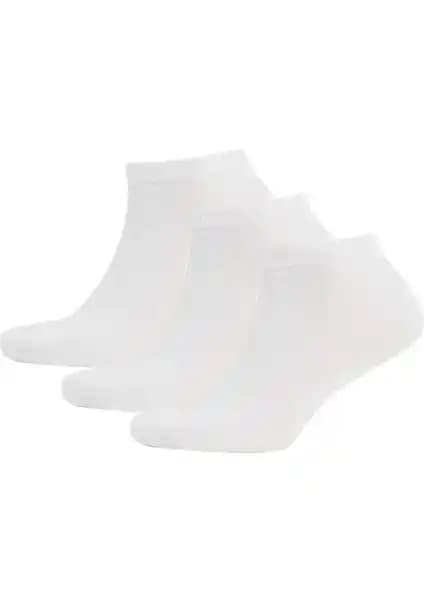 DeFacto Erkek 3'lü Pamuklu Patik Çorap Seti Günlük ve Spor Kullanımına Uygun