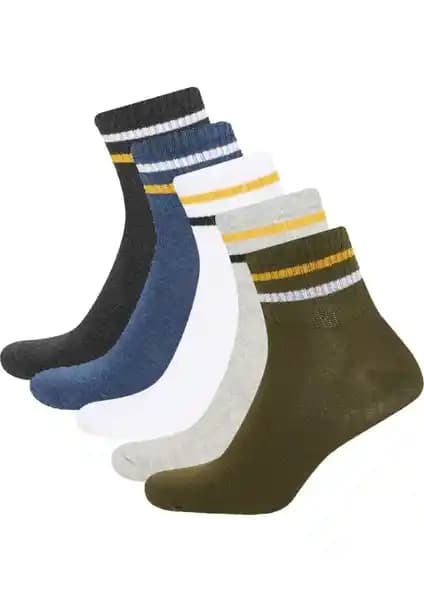 DeFacto Erkek 5'li Pamuklu Soket Çorap Seti Günlük Kullanım ve Şıklık İçin Uygun
