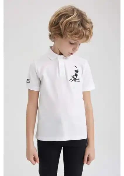 DeFacto Erkek Çocuk Atatürk Baskılı Polo Tişörtü Şık ve Rahat Günlük Kullanım İçin