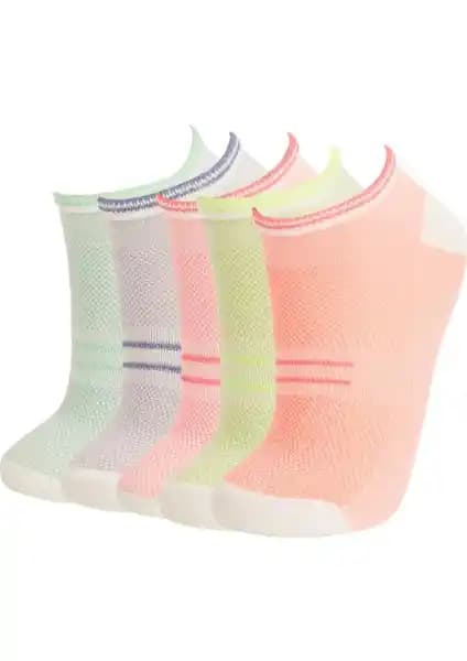 DeFacto Kadın Desenli 5'li Patik Çorap Seti Konfor ve Şıklık Sunan Renkli Tasarım