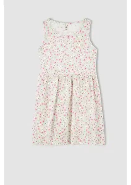 DeFacto Kız Çocuk Yazlık Çiçek Desenli Pamuklu Elbise: Rahat ve Şık Seçenekler