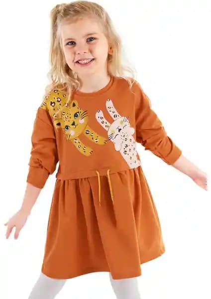 Denokids Mini Leoparlar Kız Çocuk Elbise: Şık ve Rahat Günlük Kullanım İçin Tasarlandı
