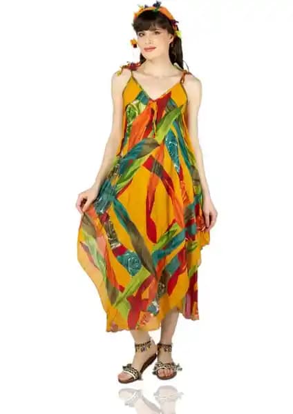 Eliş Şile Bezi Askılı Vual Afrodit Midi Boy Yazlık Elbise: Şıklık ve Rahatlığın Buluşması