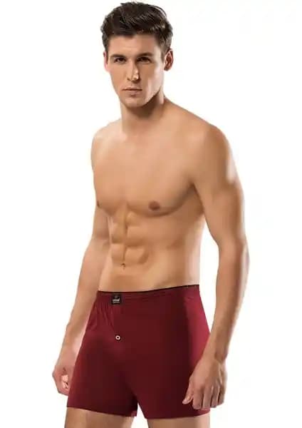 Erdem 3 Adet Penye Boxer Külot Bordo Abani Classic Günlük Konfor ve Dayanıklılık Sunar