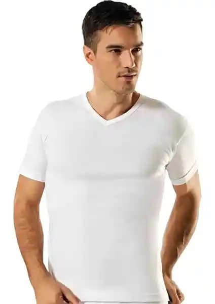 Erkekler İçin Rahat ve Şık Ribana V Yaka Fanila Seti 6'lı Paket