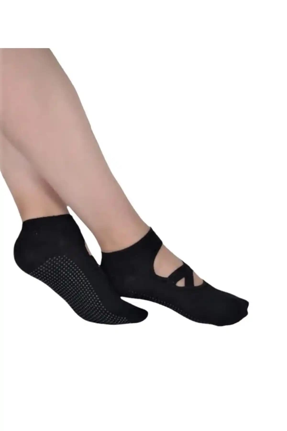 Fanilam 2 Çift Yoga Plates Çorabı Kaydırmaz Tabanlı Spor ve Dans İçin Uygun