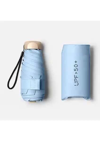 Hailihui Store Ultra Hafif ve Rüzgar Geçirmez Güneş ve Yağmur Koruyucu Şemsiye