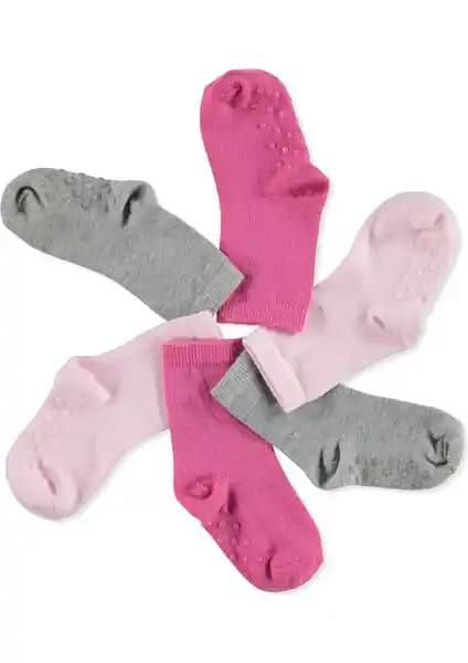 HelloBaby Düz 3'lü Kaydırmaz Çorap: Güvenli ve Konforlu Çocuk Ayak Giyimi Çözümü