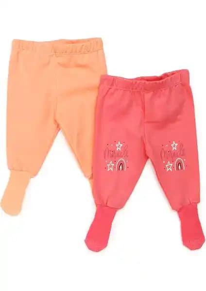 HelloBaby Kız Bebek 2'li Çoraplı Pijama Pantolon: Rahat ve Şık Günlük Giyim Seçeneği