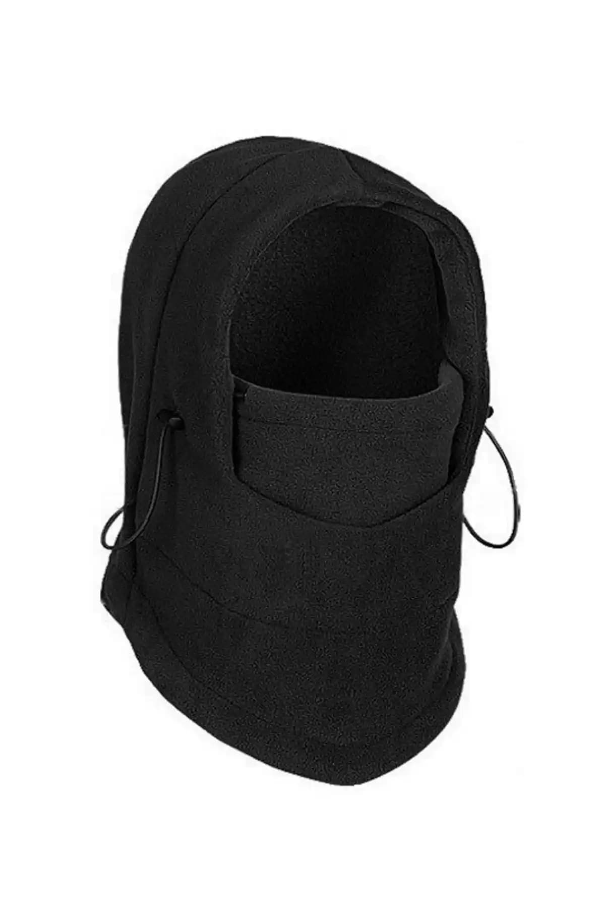 Homy Life Rüzgar Geçirmez Polar Kapüşonlu Şapka ve Bere Unisex Kış Koruyucu