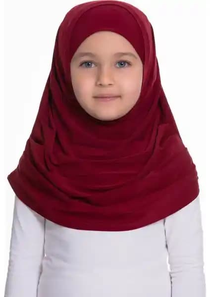 Hürrem Bone Bordo: Pratik ve Şık Çocuk Tesettür Bone Modeli 7 Yaş ve Üzeri İçin