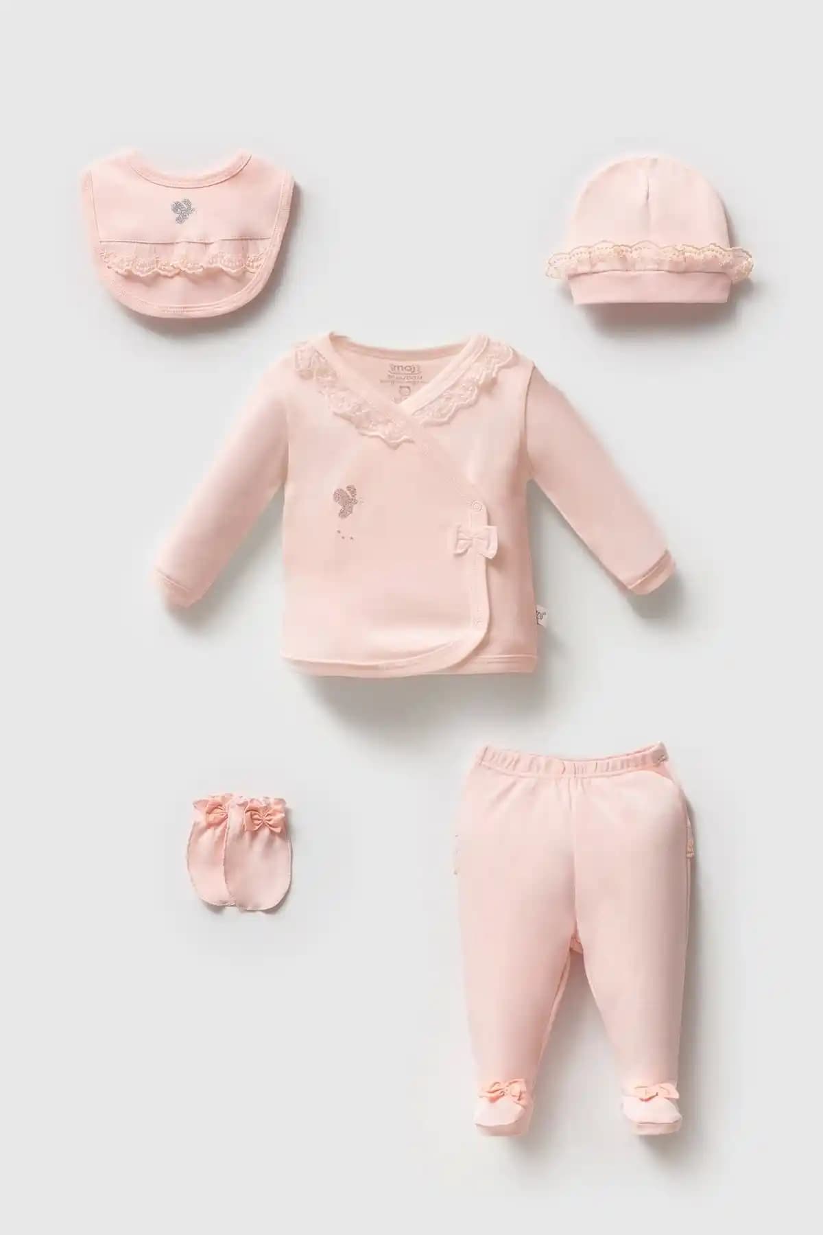 İmaj Markası Bebek Zıbın Seti 0-3 Ay için Yumuşak ve Şık Tasarım