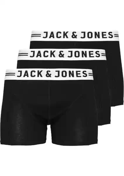 Jack & Jones Siyah-Beyaz Erkek 3'lü Boxer Seti: Konfor ve Stil Bir Arada Günlük ve Spor Kullanımına Uygun