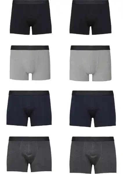 John Lion Erkek 8'li Likralı Boxer Seti Günlük Kullanım ve Konfor İçin Uygun