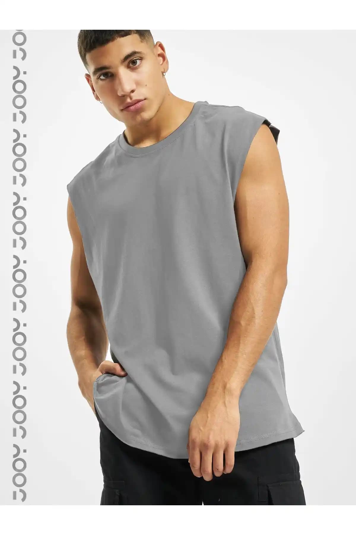 Jooy Duman Gri Erkek Pamuklu Oversize Antrenman Sporcu Atletleri Modern Spor Giyim