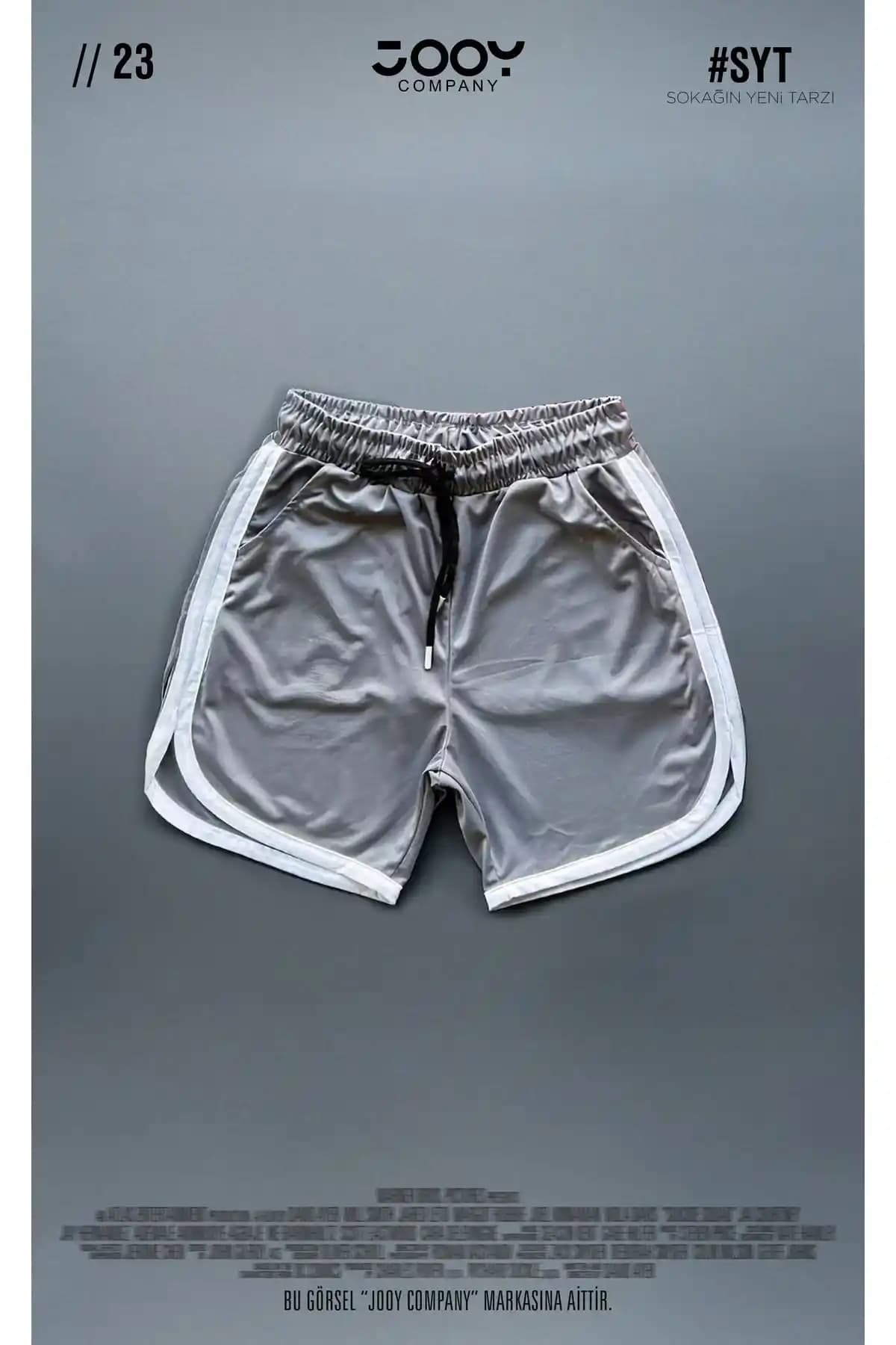 Jooy Gri Basketbol Antrenman Şortu Erkekler İçin Modern ve Dayanıklı Spor Giyim Seçeneği