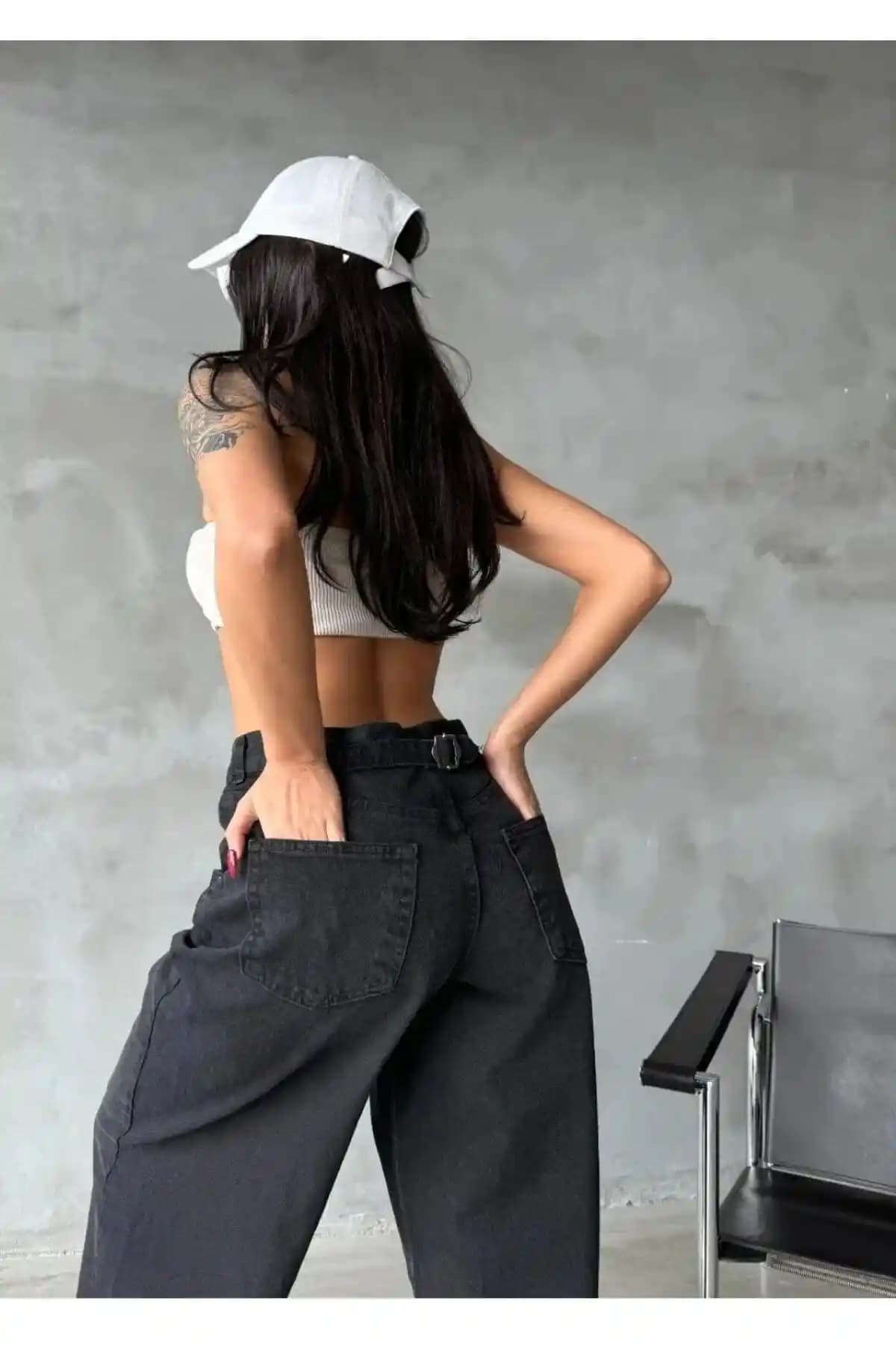 JSShop Yeni Sezon Baggy Yüksek Bel Pantolon Modern ve Rahat Tasarım