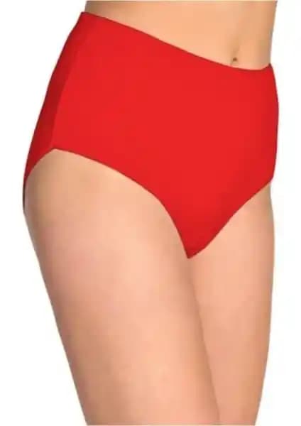 Kadınlar İçin Rahat ve Şık Pamuklu Geniş Bel Kırmızı Külot Paketi