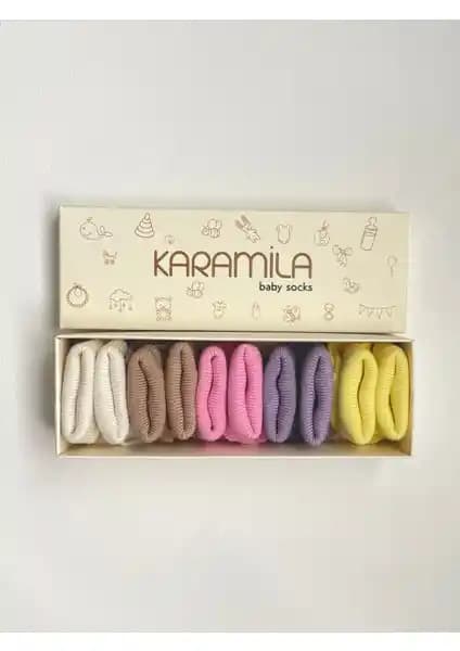 Karamila 5'li Bebek Bambu Çorap Seti: Doğal ve Konforlu Bebek Çorapları