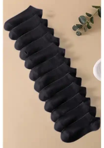 Katia & Bony Unisex 12'li Basic Step Siyah Çoraplar Günlük ve Spor Kullanımı İçin Uygun