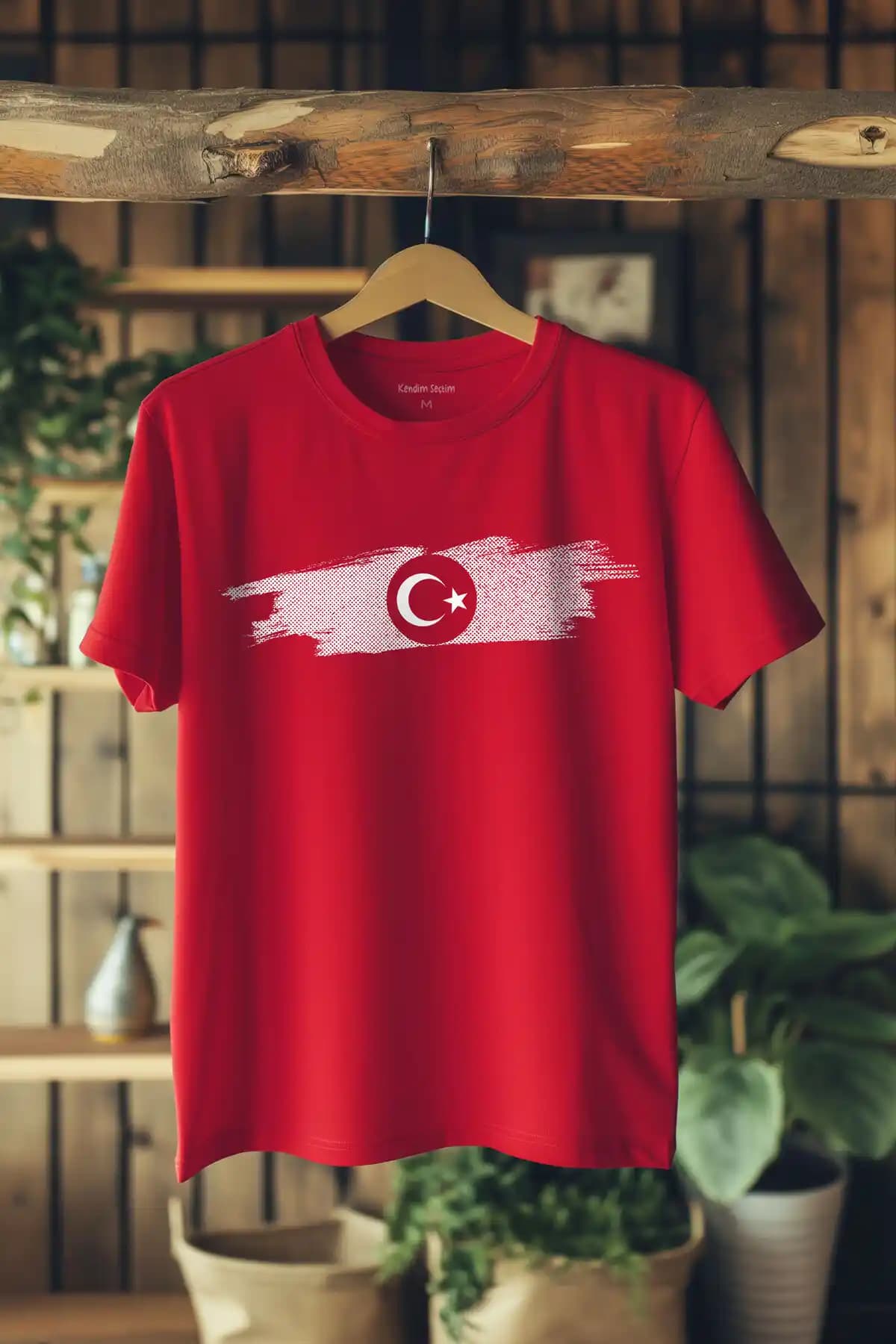 Kendim Seçtim Kırmızı Unisex T-shirt Modern Tasarım ve Nostaljik Detaylarla Şıklık Sunar