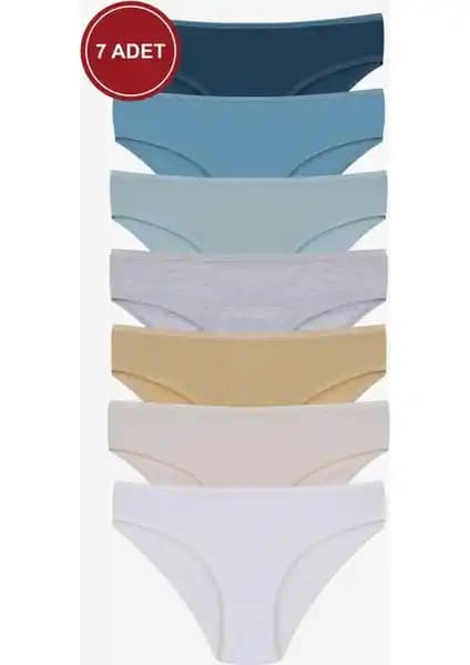 Koza İç Giyim 7'li Likralı Kadın Külot Seti Günlük Konfor ve Şıklık Sunar