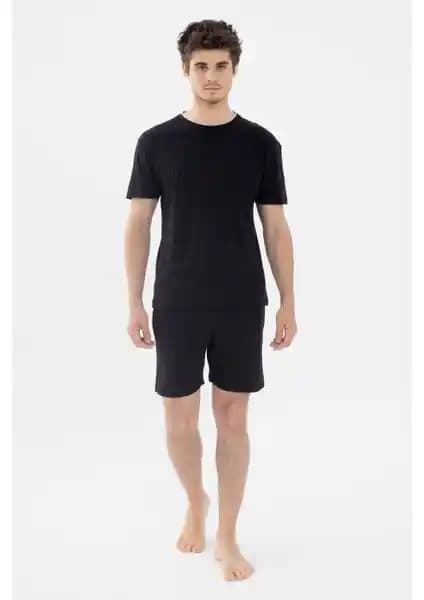 Koza İç Giyim Erkek Double Yaka Şortlu Pijama Takımı Modern ve Konforlu Tasarım