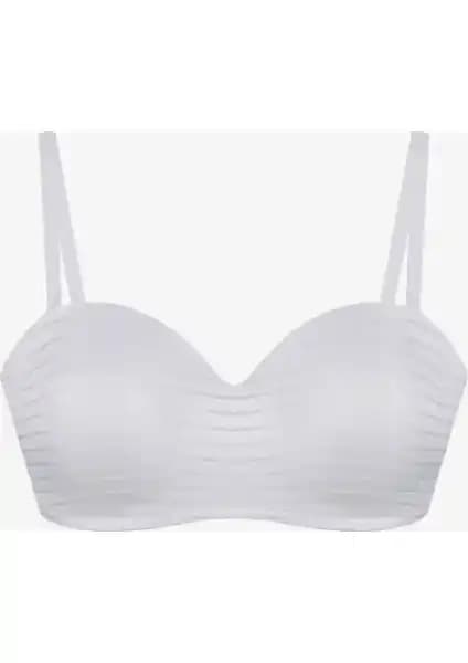 Koza İç Giyim Kadın Transparan Çizgili Straplez Sütyen Modern ve Şık Tasarım