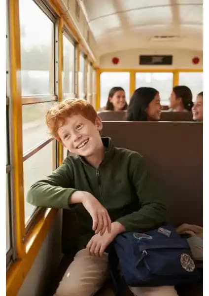 Lela Yu<muş>ak Dokulu Fermuarlı Dik Yaka Şardonlu Kışlık Polar Çocuklar İçin Sıcak ve Şık Tasarım