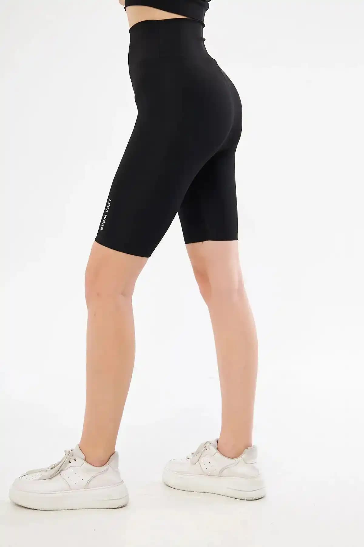 Lesa Wear Yüksek Bel Likralı Toparlayıcı Kısa Şort Tayt Kadınlar İçin Çok Yönlü Kullanım