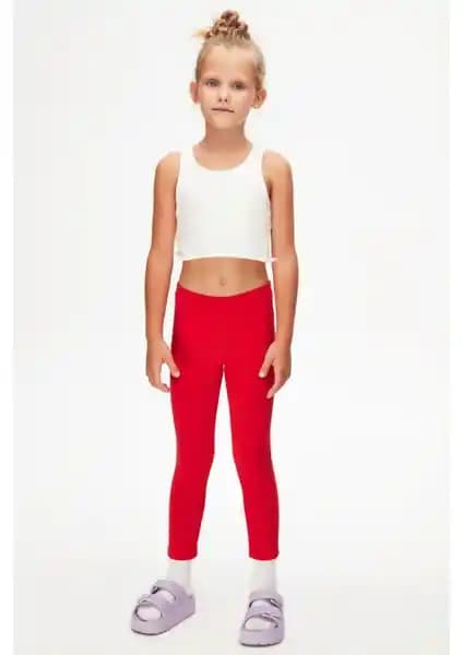 Lovetti Açık Kırmızı Kız Çocuk Kışlık Tayt: Rahat ve Şık Günlük Giyim Parçası