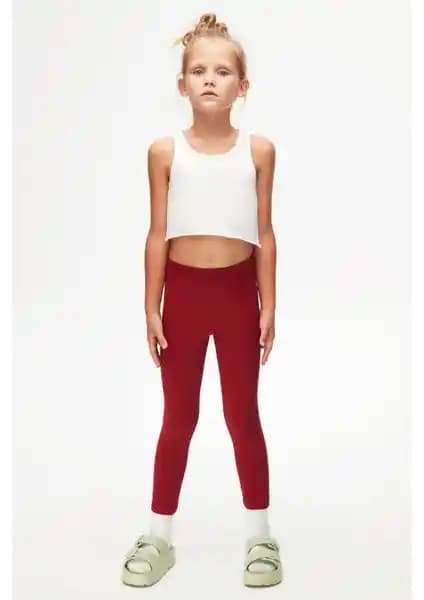 Lovetti Bordo Basic Kız Çocuk Kışlık Tayt: Sıcak ve Şık Tasarım ile Günlük Kullanım