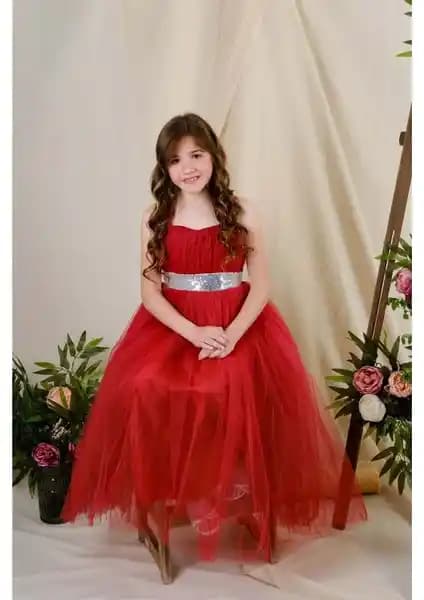 Mnk Baby Sırt Gipeli Tüllü Kız Çocuk Abiyesi: Şık ve Rahat Özel Günler İçin