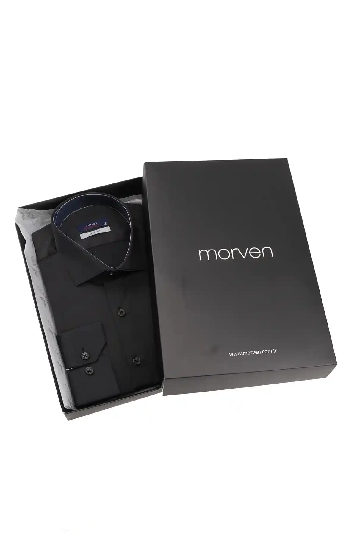 Morven Slim Fit Düz Sert Yaka Uzun Kollu Erkek Gömlek Şık ve Kullanışlı Tasarım
