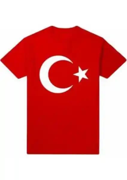 Nacar Çarşı Unisex Çocuk Ay Yıldızlı T-Shirt: Rahat ve Şık Günlük Giyim Seçeneği