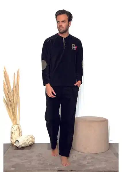 Nisanca Kışlık Erkek Polar Pijama Takımı Konfor ve Sıcaklık Sunan Modern Tasarım