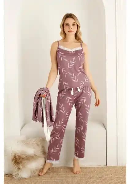Nisanca Sabahlıklı Dantel Detaylı Pegasus Kadın Pijama Takımı: Konfor ve Şıklığın Buluşması