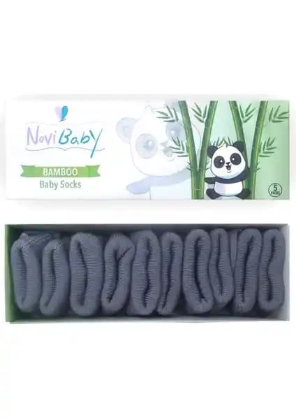 Novibaby 5'li Bambu Yenidoğan Bebek Çorapları Sağlıklı ve Konforlu Giyim İçin Uygun Seçenek