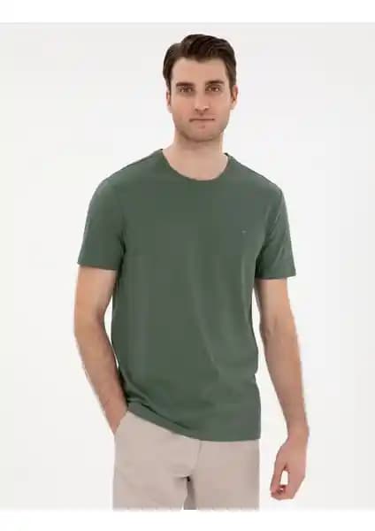 Pierre Cardin Erkek Haki %100 Pamuk Slim Fit Bisiklet Yaka Tişört Özellikleri ve Kombinasyon İpuçları