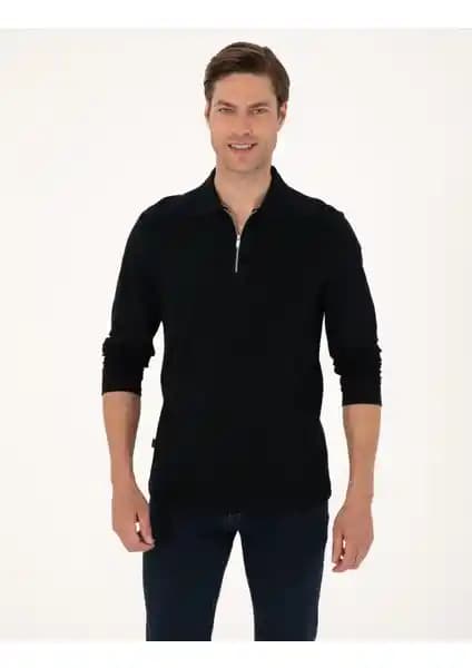 Pierre Cardin Erkek Siyah Slim Fit Fermuarlı Polo Yaka Basic Sweatshirt İnceleme ve Kullanım Tavsiyeleri