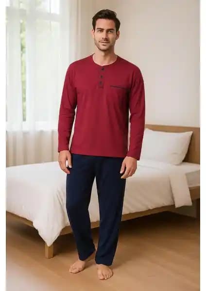 Pierre Cardin Erkek Uzun Kollu Penye Pijama Seti Yüksek Kalite ve Konfor Sunar