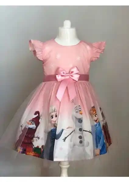 Pumpido Pembe Elsa Karakterli Kız Çocuk Elbisesi İncelemesi ve Detaylı Analizi