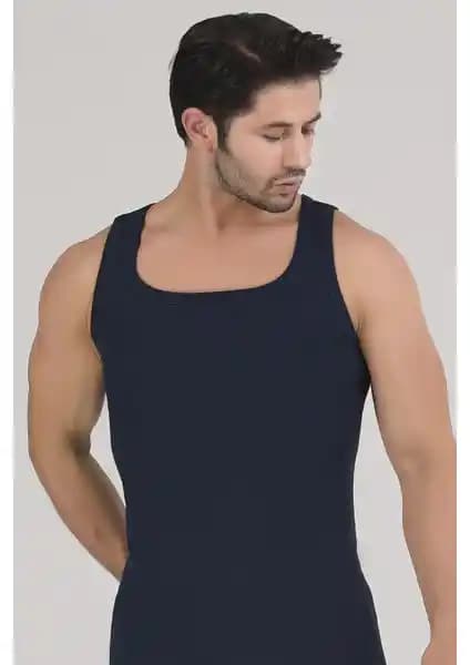 Sensu Erkek Pamuklu Atletler 2'li Paket Lacivert Günlük ve Spor Kullanımına Uygun