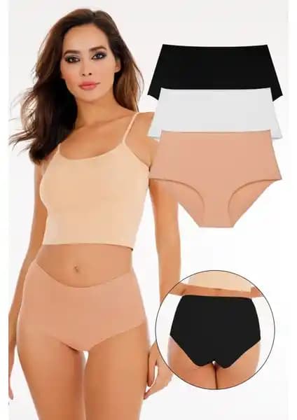 Sensu Kadın Yüksek Bel Lazer Kesim Külot 3'lü Set Günlük Konfor ve Şıklık Sunar