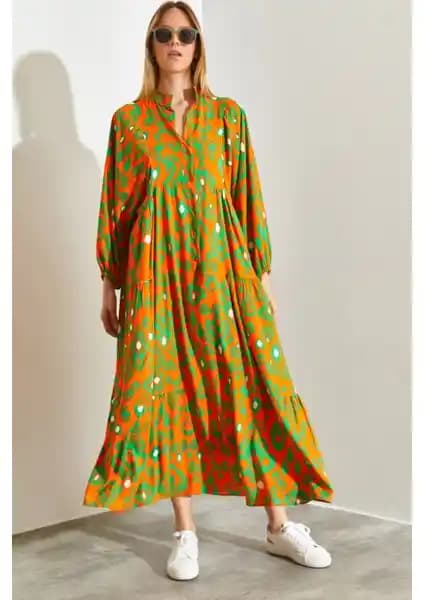 Shade Kadın Çok Desenli Viskon Elbise: Yaz Ayları İçin Şık ve Rahat Tasarım