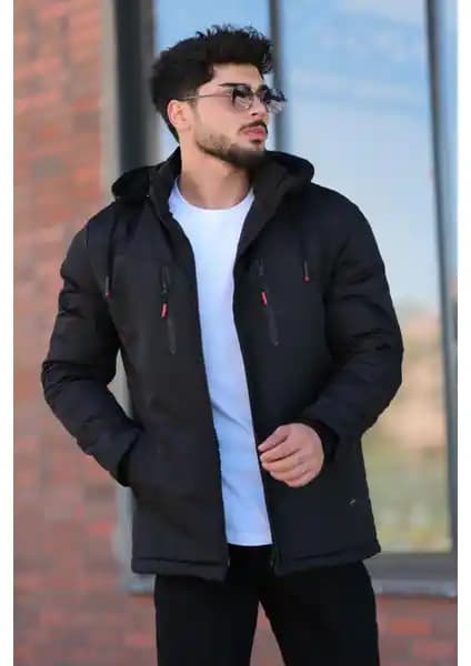 Stil Kombin Erkek Su Geçirmez Şişme Mont Modern ve Dayanıklı Kış Giyim Ürünü