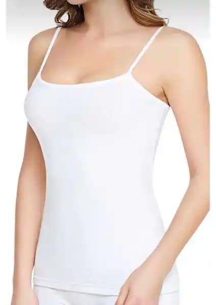 Tutku 0135 Bayan Ribana İp Askılı Atlet Beyaz: Şıklık ve Konforun Buluşması