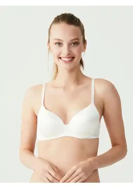 U.S. Polo Assn. Bayan Ekru Kulaklı İç Dolu Sütyen: Şıklık ve Konforun Bir Arada Sunumu