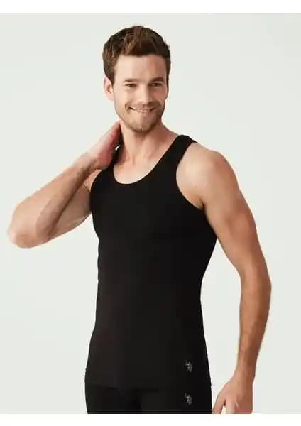 U.S. Polo Assn. Erkek 2'li Siyah Atlet: Şıklık ve Konforun Mükemmel Buluşması