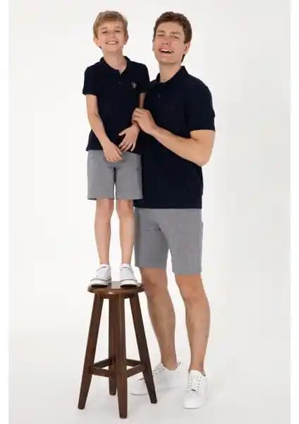 U.S. Polo Assn. Erkek Çocuk Lacivert Polo Yaka Tişörtü Günlük Kullanım İçin Uygun